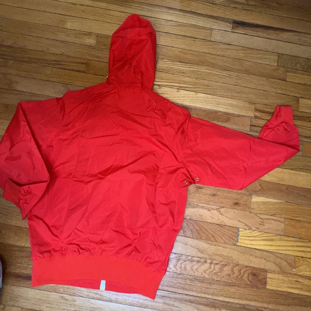 Vintage 60s Levis Hooded National Sports Festival Jacket Light Windbreaker M Red